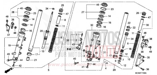 FOURCHETTE AVANT GL18009 de 2009